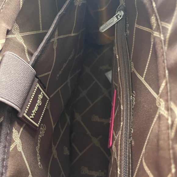 Wrangler Southwestern Print Hot Pink Canvas & PU Double Handle Tote Bag - Picture 8 of 12